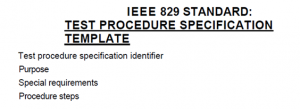 ISTQB test procedule template